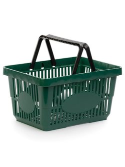 Корзина для покупок (42х30х22 см) зеленая(1280A)