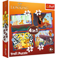 Pazl \ Puzzle \ Пазлы Puzzles - "4in1" - Brave Lion King / Disney Lion King