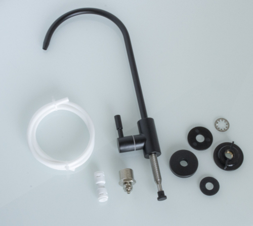 Кран для фильтра ЧЕРНЫЙ,НЕРЖ (ВЫСОКИЙ) АКВАСТИЛЬ (40/1шт)