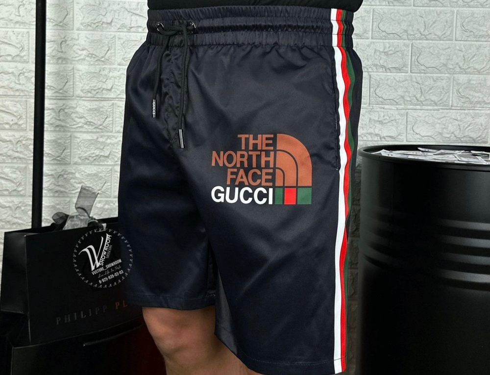 Шорты плавательные North Face & Gucci