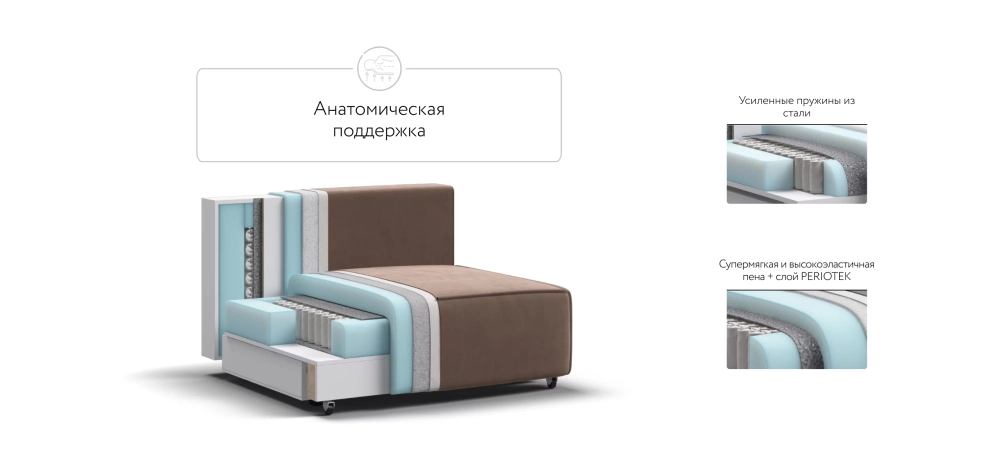 Босс Софт Модуль спальное место Велюр Монолит мокко