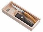 Нож Opinel Slim 10 филейный, олива с чехлом и футляром