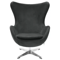 Кресло Egg графитовая искусственная замша