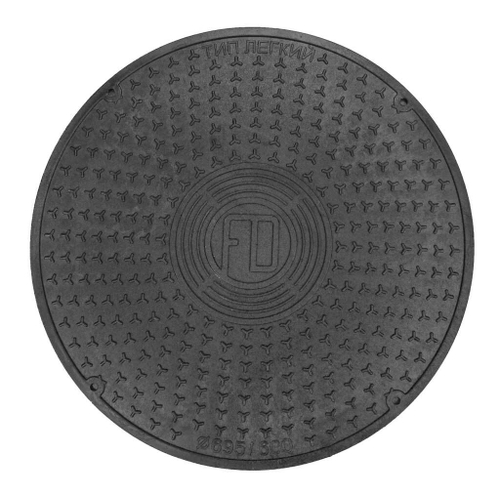 Люк полимерпесчаный 425 мм чёрный полимерпесчаный