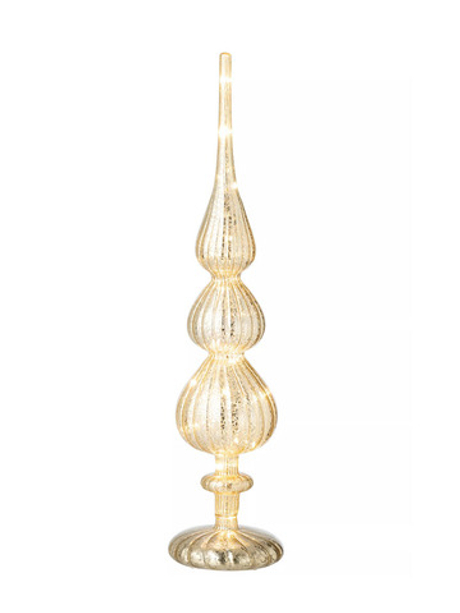 Декор светодиодный "Пика" античное золото 11x11x48 см