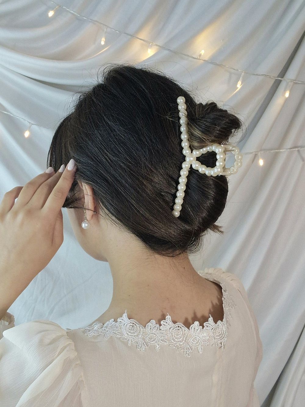 Краб для волос 13 см, жемчужный, MONTE VITA, 457020