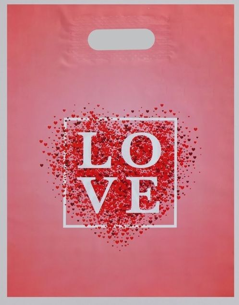 Полиэтиленовый пакет Love - 31 х 40 см.