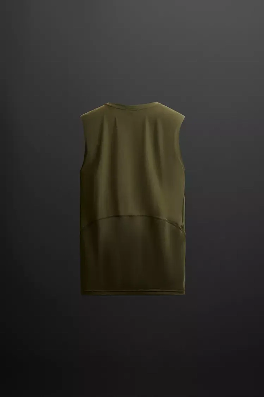 ZARA КОМПРЕССИОННАЯ МАЙКА, ТЕМНЫЙ ХАКИ