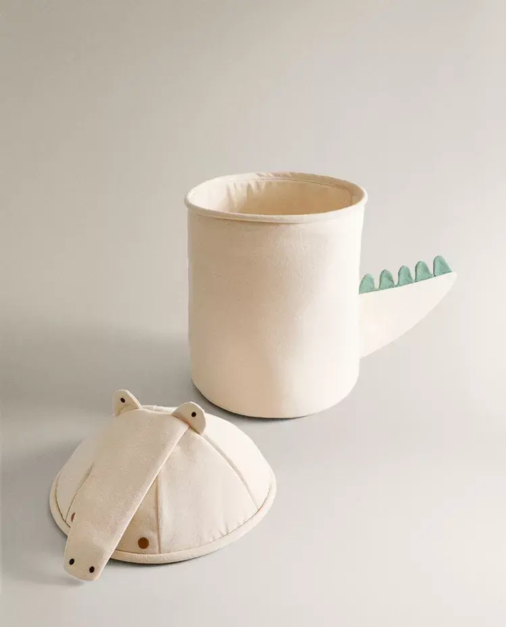 ZARA HOME ХЛОПКОВАЯ КОРЗИНА ДЛЯ ХРАНЕНИЯ ДЕТСКИХ ИГРУШЕК, СВЕТЛО-БЕЖЕВЫЙ