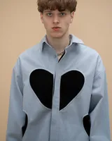 Голубо-черная рубашка 