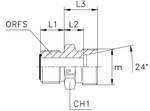 Адаптер DL06 ORFS 9/16 - 14x1.5