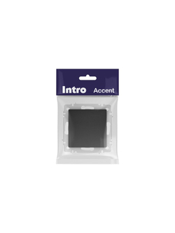 Выключатель 1-кл. СП Accent 6-101-05 10А IP20 250В AL/CU антрацит Intro Б0063458