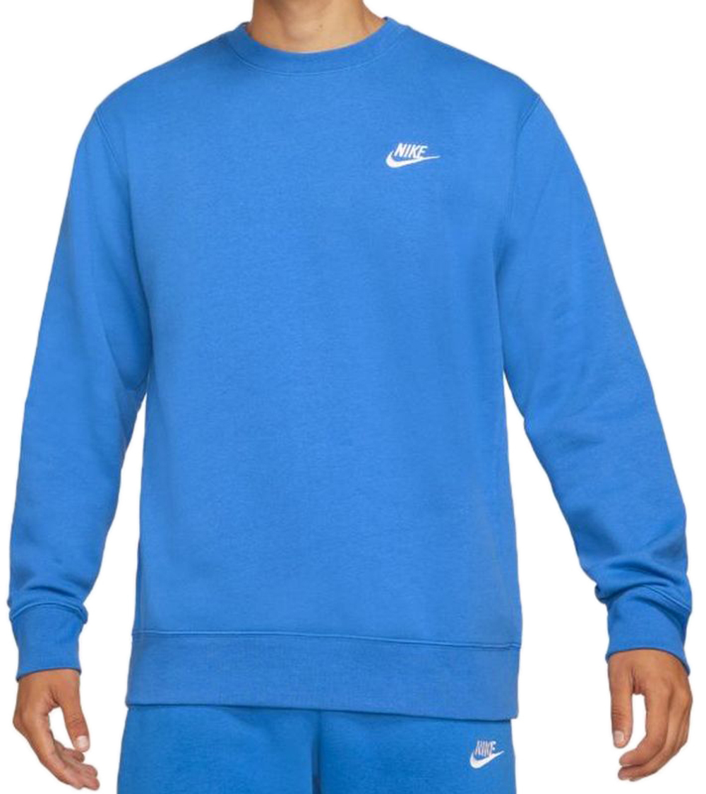 Мужская теннисная кофта Nike Swoosh Club Crew M - signal blue/white