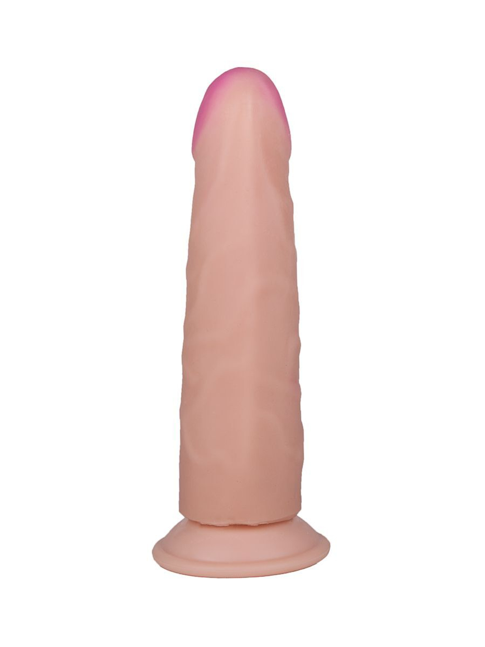 Фаллоимитатор на присоске из неоскин - 18,5 см.