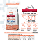 Сухой корм для взрослых собак мелких пород из лосося с рисом Monge Dog Speciality Line Monoprotein Mini 7,5кг