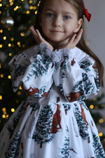 Платье «Лилия» новогодняя коллекция (лисы)