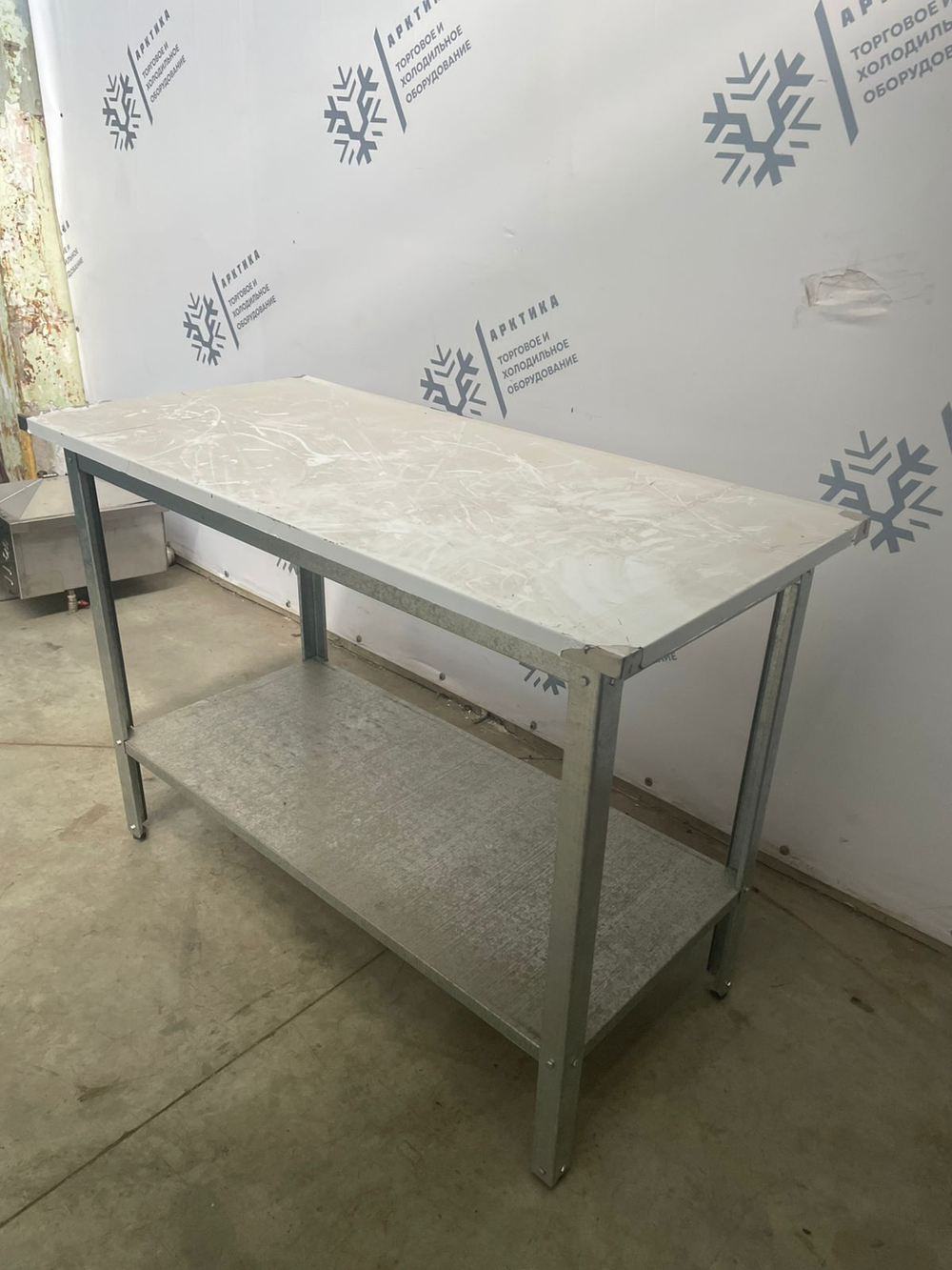 Стол из нержавеющей стали 1200х700х860 (основание оцинкованная сталь, уголок)