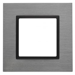 14-5201-42 ЭРА Рамка на 1 пост, металл, Эра Elegance, титан+антр