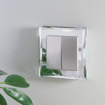 W1120006/ Выключатель двухклавишный (серебряный) W1120006