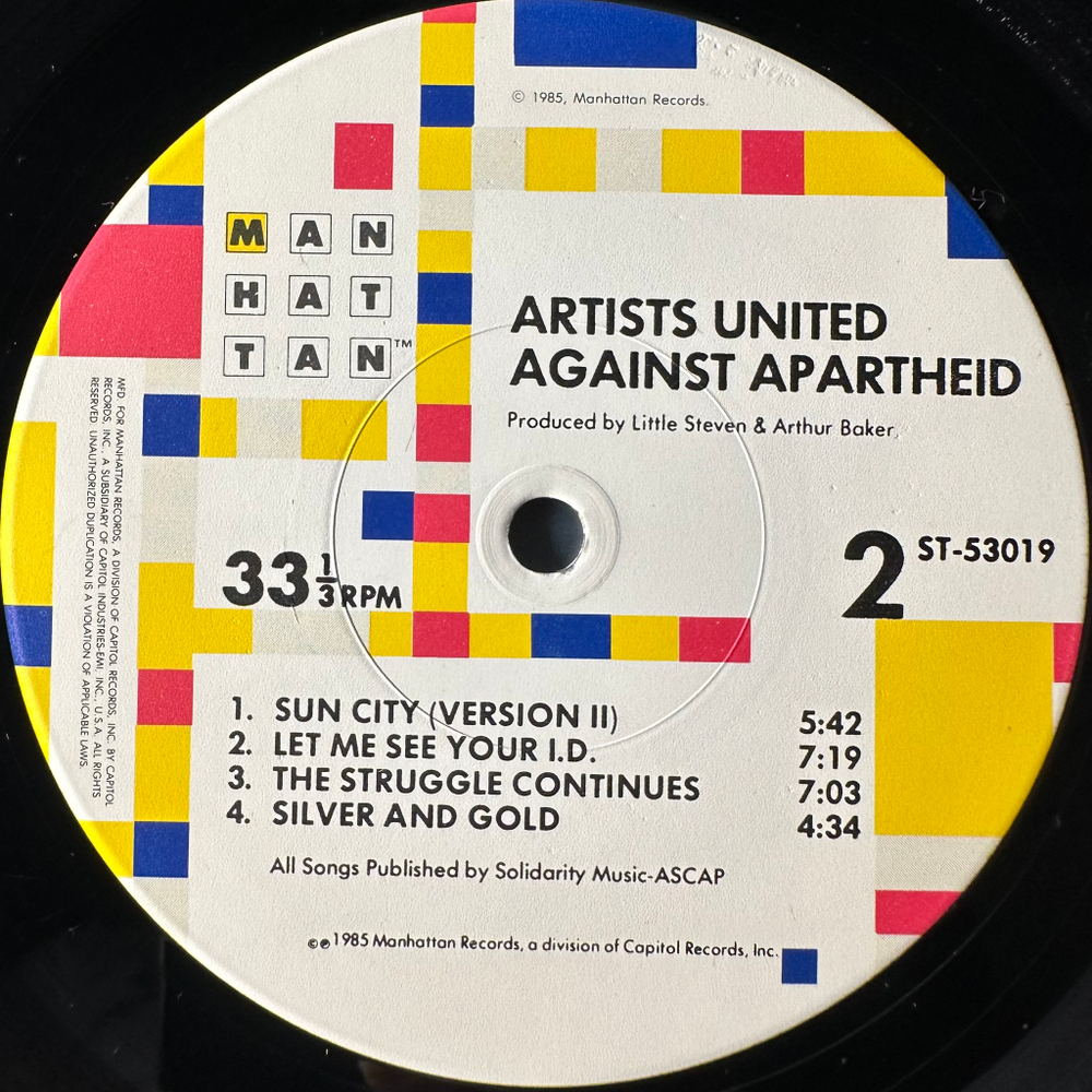 Artists United Against Apartheid ‎– Sun City (США 1985г.)