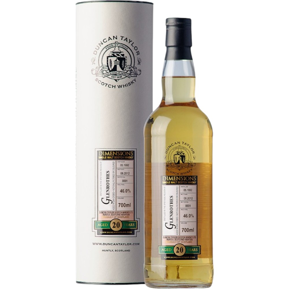 Виски Duncan Taylor Dimensions Glenrothes 20 Y.O. 0,7 л. В тубе