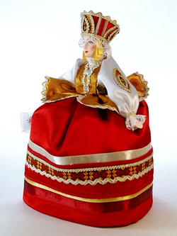 Кукла коллекционная на чайник в русском народном костюме