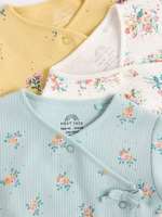 Комбинезон / Cлип для малышей Next N77-690, 3 шт., Голубой, Светло-желтый