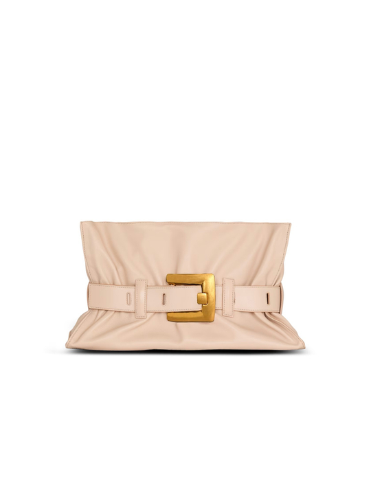 Balmain Сумка Anthem Medium из телячьей кожи, бежевый