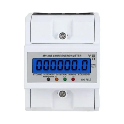 Счетчик электроэнергии трехфазный компактный с подсветкой на ДИН-рейку