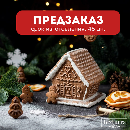 Набор форм Пряничный домик расписной (косые стенки)