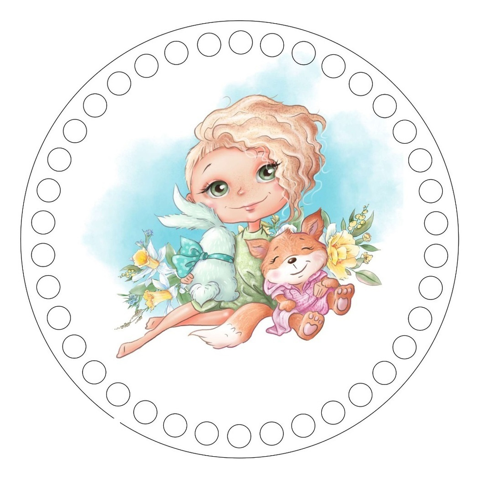 Донышко Принт Детское 12см Девочки в ассортименте