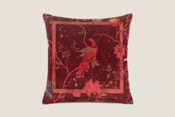 Подушка декоративная 50х50 Frati Home Райская птица Bordeaux бордовый
