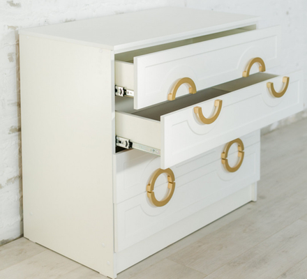 Комод с 4-мя ящиками Милан МДФ белый/белый