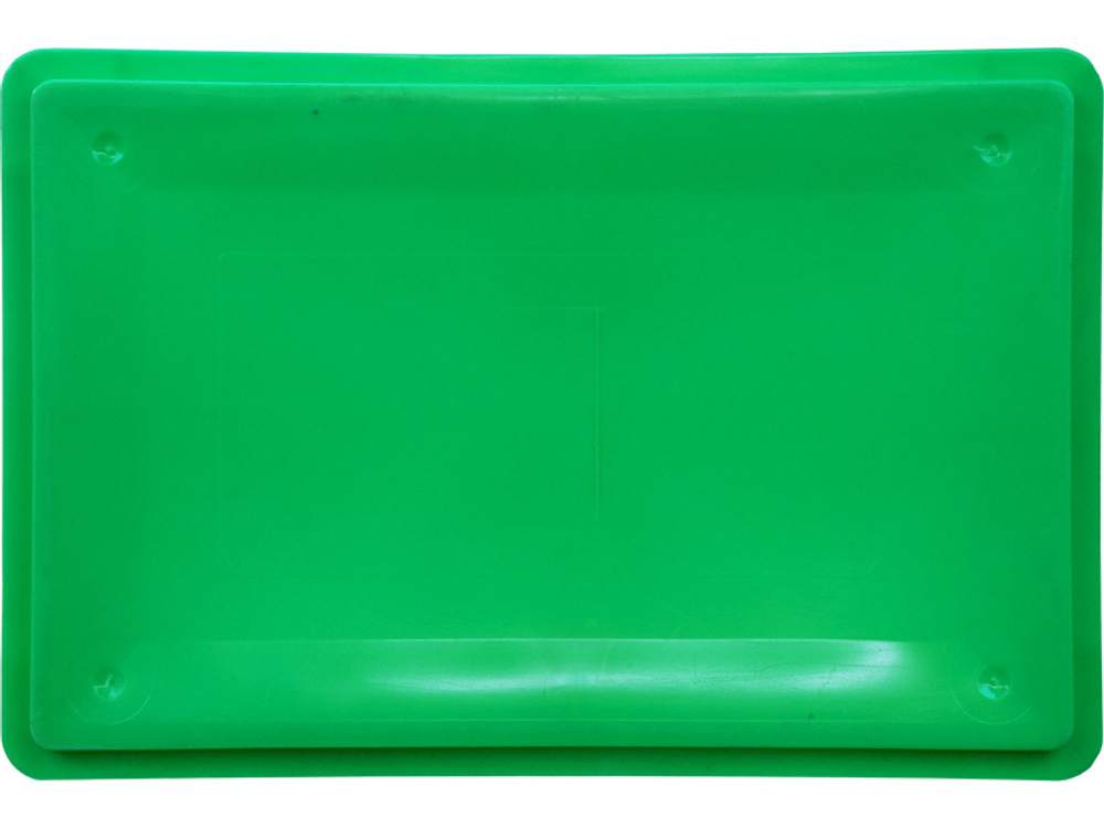 Ящик сплошной 600×400×120 мм, объем 25 л., арт.: 205, зелёный, код: 07391, Е1 (евроформат)