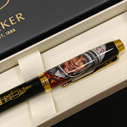 Ручка Parker с ручной росписью Палех "Юрий Гагарин" в коробке