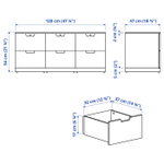 Комод NORDLI IKEA 47х120х54 см (МДФ) Белый DM635-6 90*45*70 см,    Фиеста