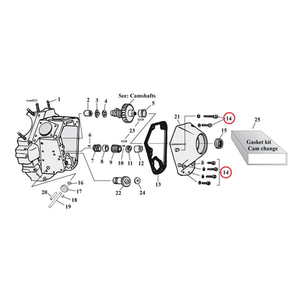 Комплект болтов крышки ГРМ 91-98 FXR, DYNA