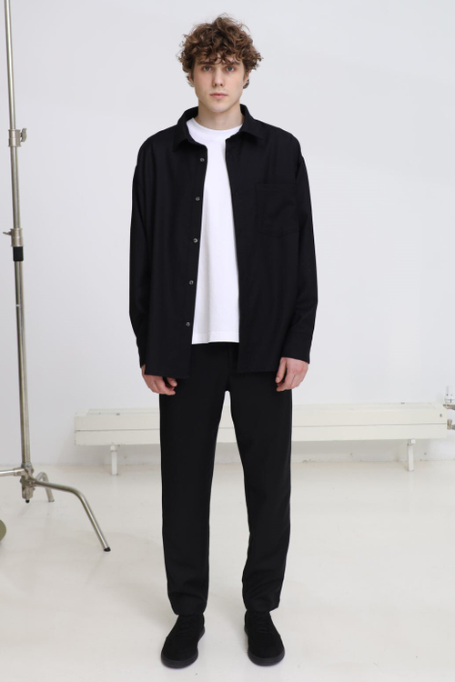 Рубашка из костюмной ткани мужская оверсайз, горчица