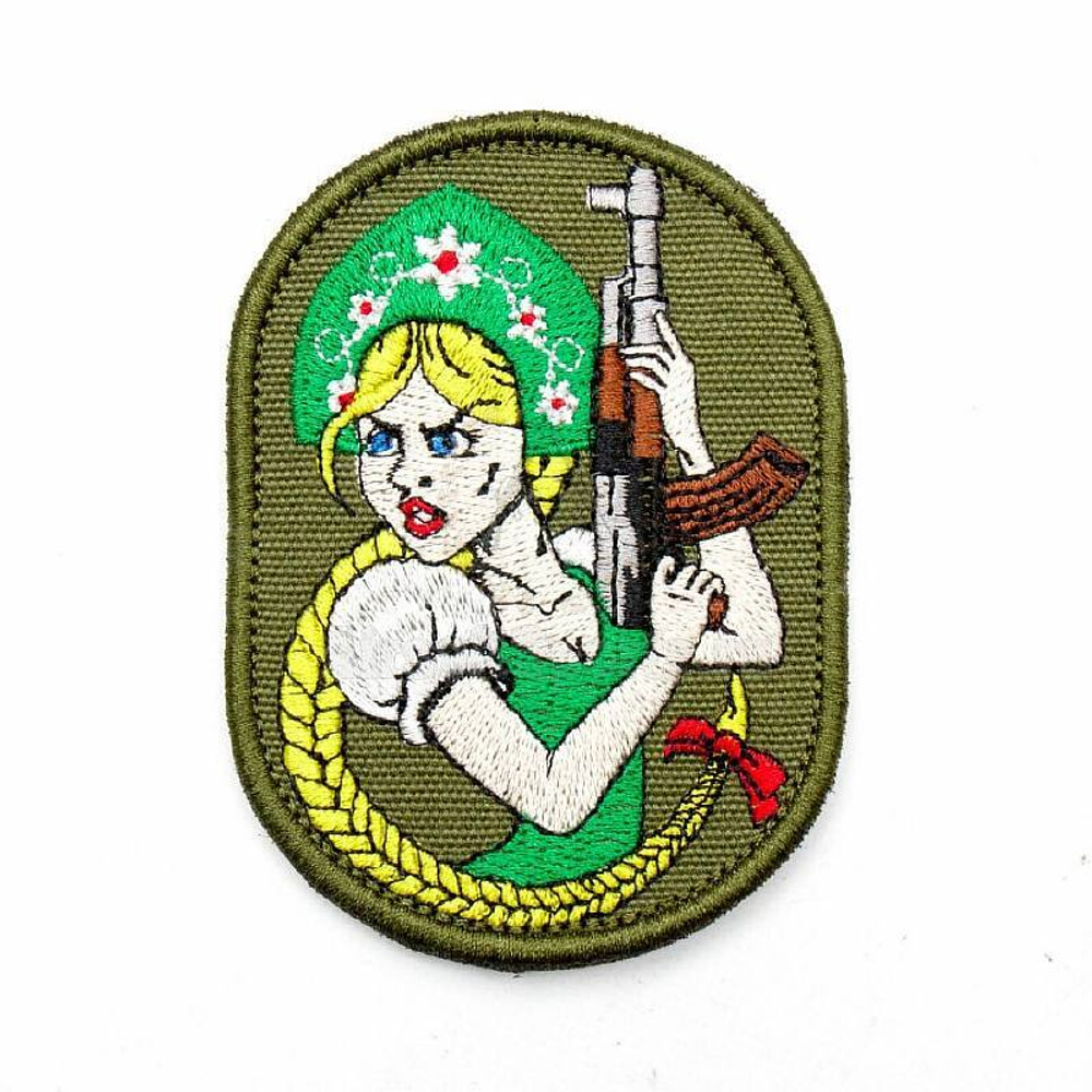 Шеврон Девушка с автоматом