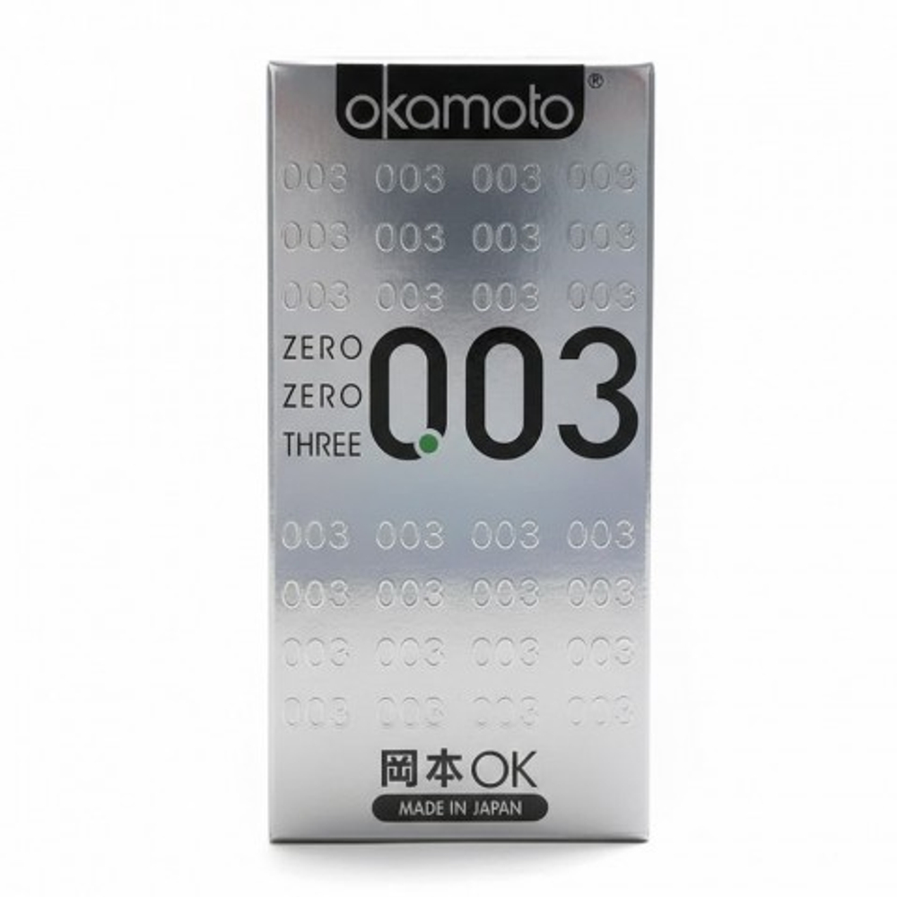 Презервативы Okamoto 0.03 platinum ultra-thin condom 12 шт.