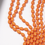 Хрустальный жемчуг, оттенок "Лаковый оранжевый", капля 9*13мм