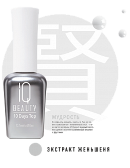 IQ Beauty - Суперстойкая защита маникюра 10 Days Top, 12.5мл