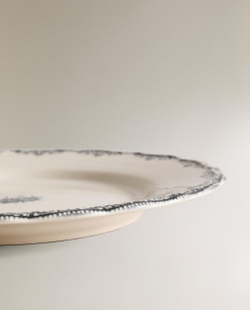 Zara Home тарелка обеденная из фаянса, цвет синий, 27 см