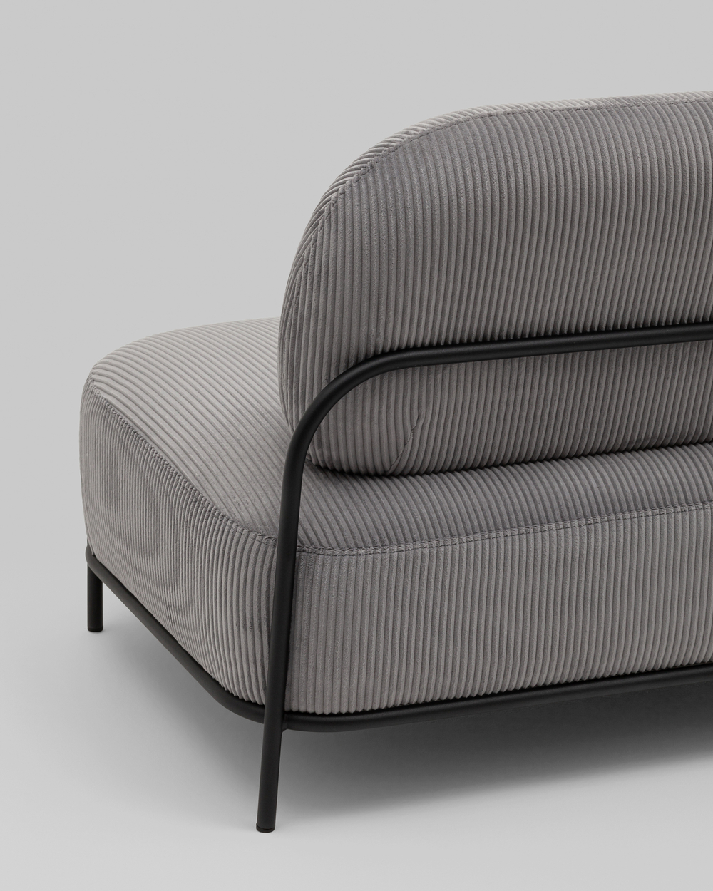 Диван Стоун велюр рельефный светло-серый