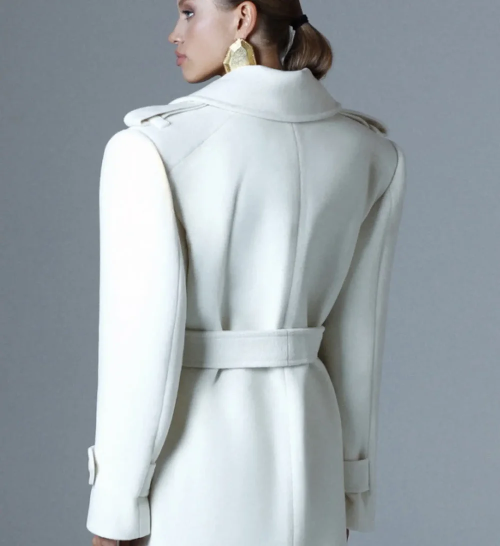 Пальто из шерсти MILKY, Молочный