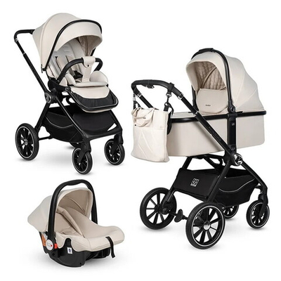 Детская коляска Farfello Belleza 3 в 1 Pearl/Жемчужный