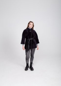 Мутоновая шуба из овчины