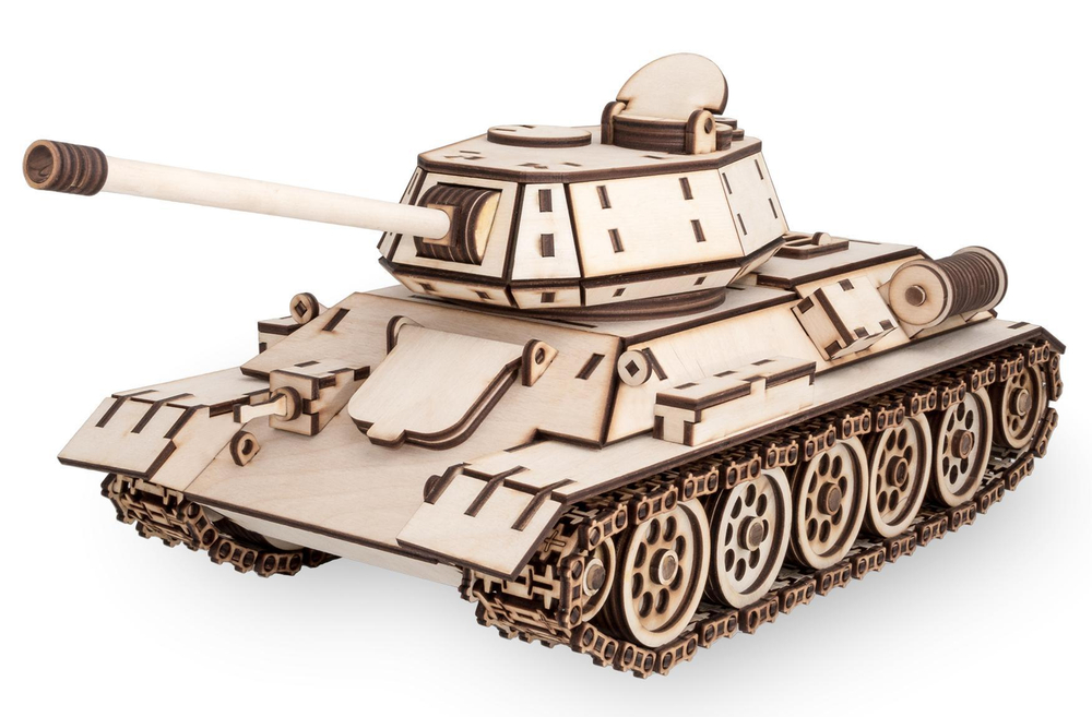Конструктор деревянный 3D EWA Танк T-34-76