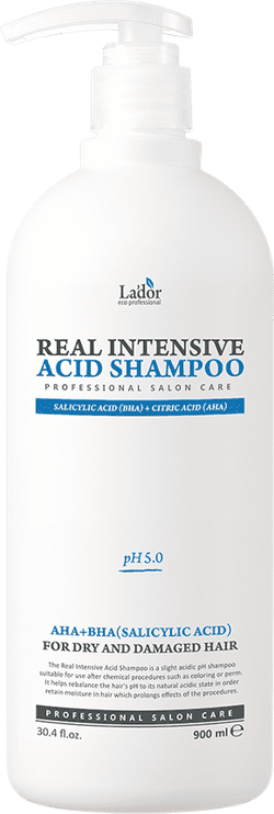 LADOR Шампунь для волос с АНА и ВНА кислотами REAL INTENSIVE ACID SHAMPOO 900 мл.