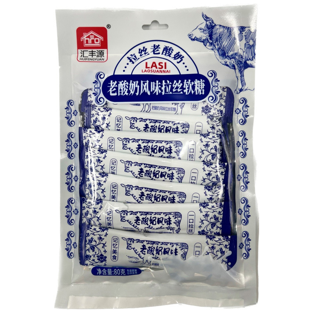 Конфеты HUIFENGYAN соломка со вкусом йогурта, 80 гр